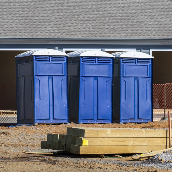 how often are the portable toilets cleaned and serviced during a rental period in Bradford Tennessee